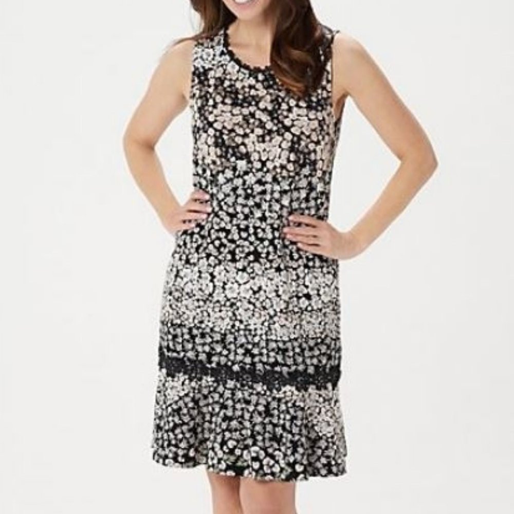 Isaac Mizrahi Ditsy Floral Printed Flounce Dress
